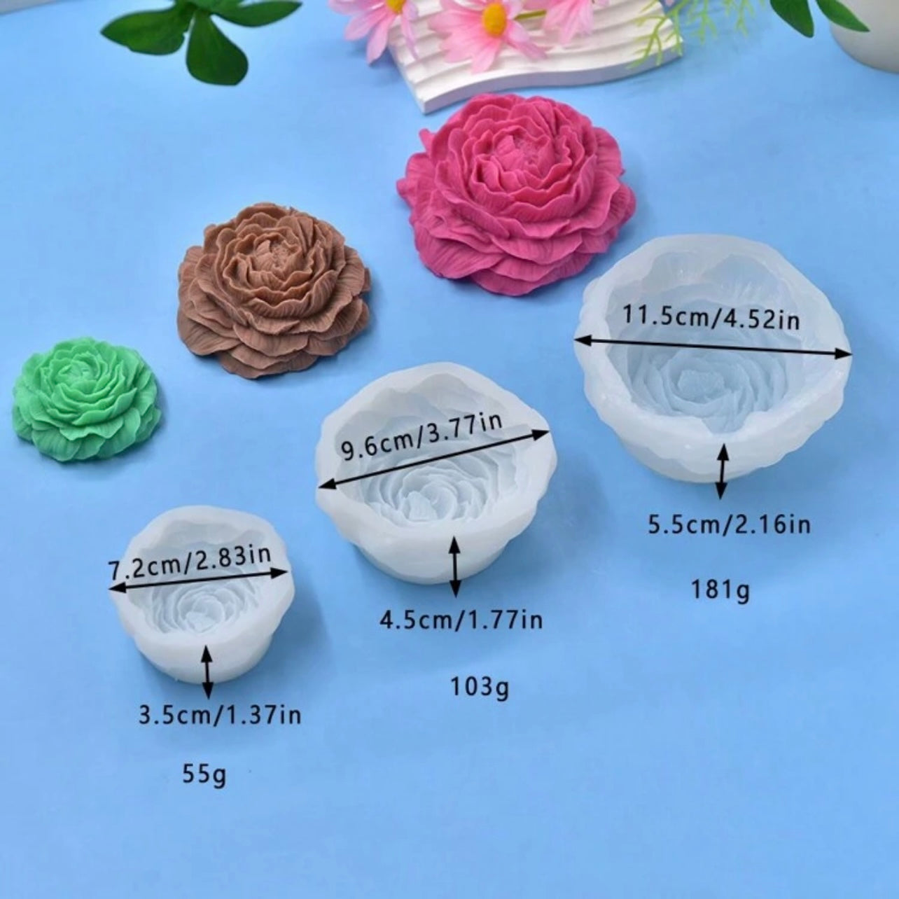 Peony Silicone Mold