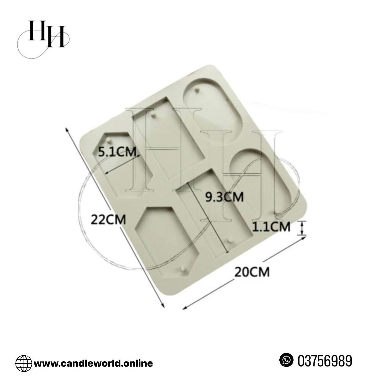 Silicone Clay Aromather Tablets Molds #SM1144