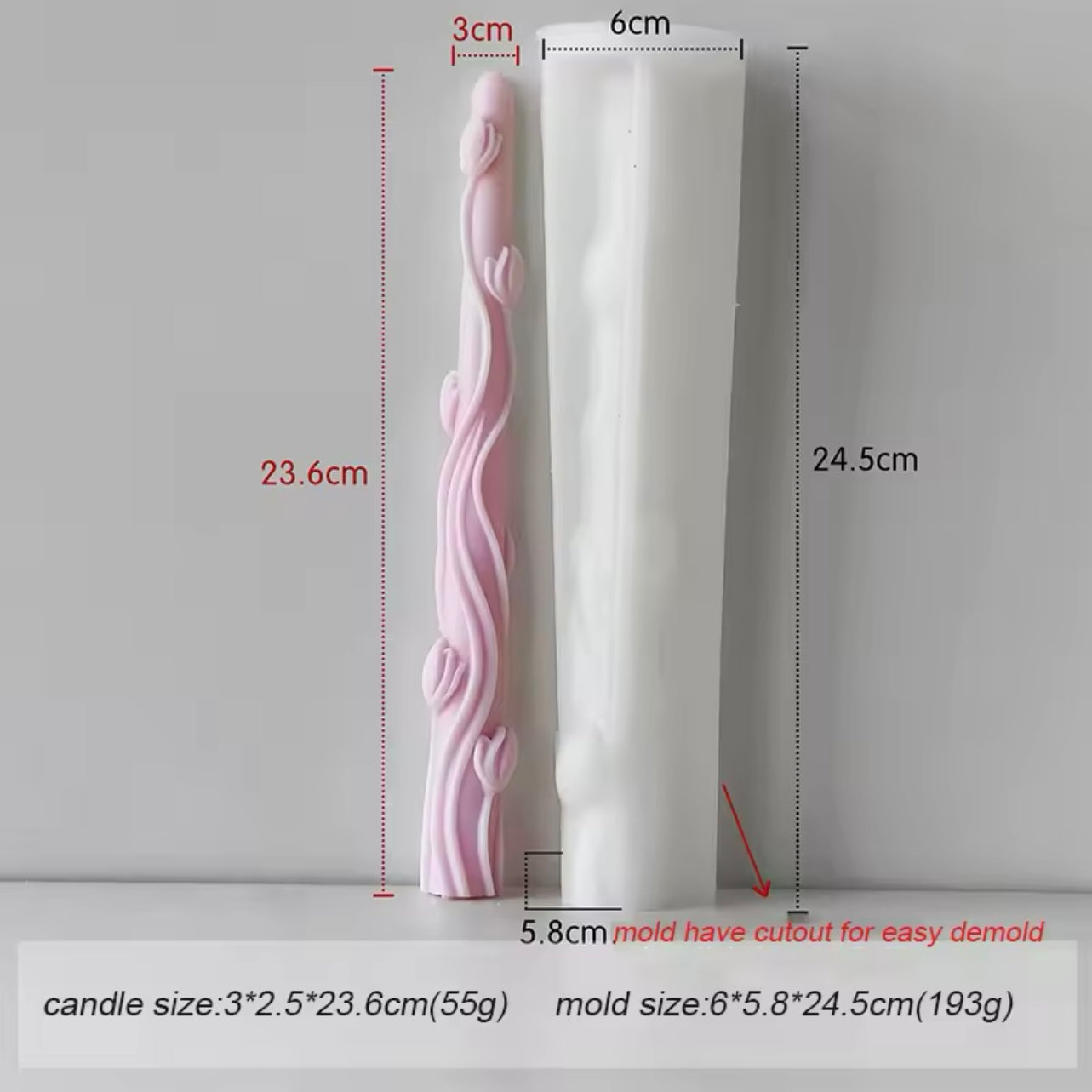 Aromatic Candle Silicone Mold #SM1945