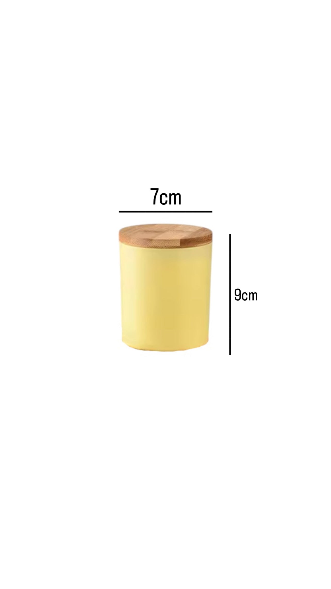8oz Yellow Matte Glass Jar With Lid #GJ1440
