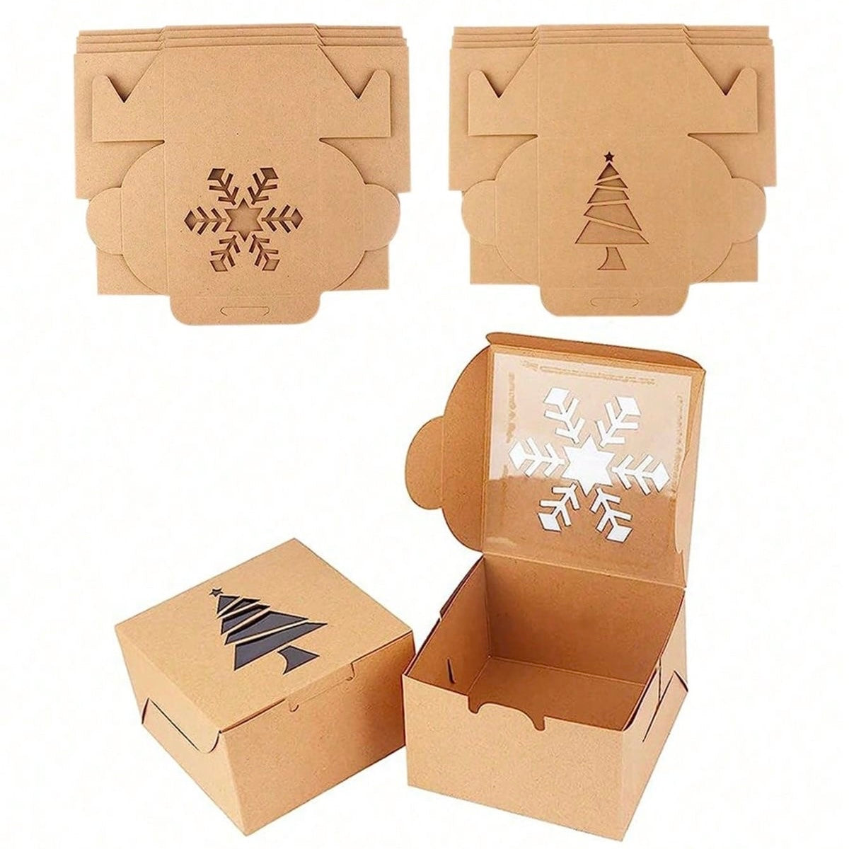 12Pcs Kraft Christmas Box #CB1564