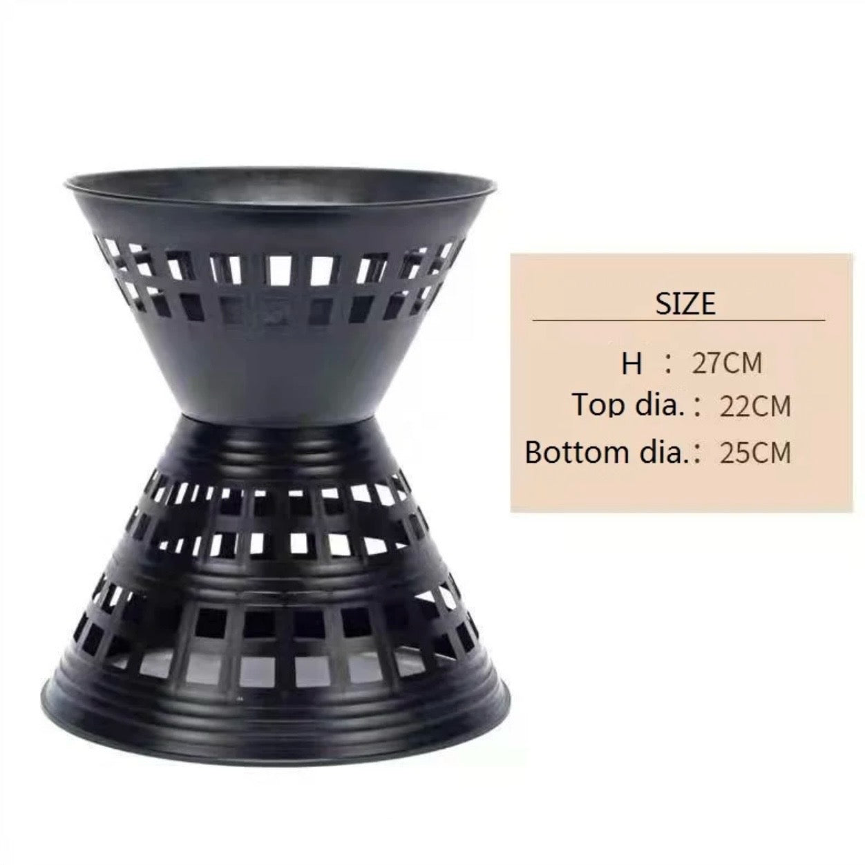 Black Plastic Flower Arranging Container #FC1298