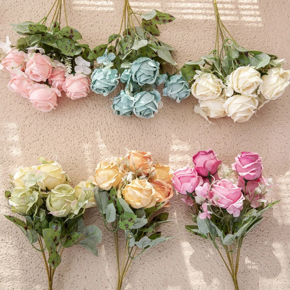 X6pcs Artificial Rose