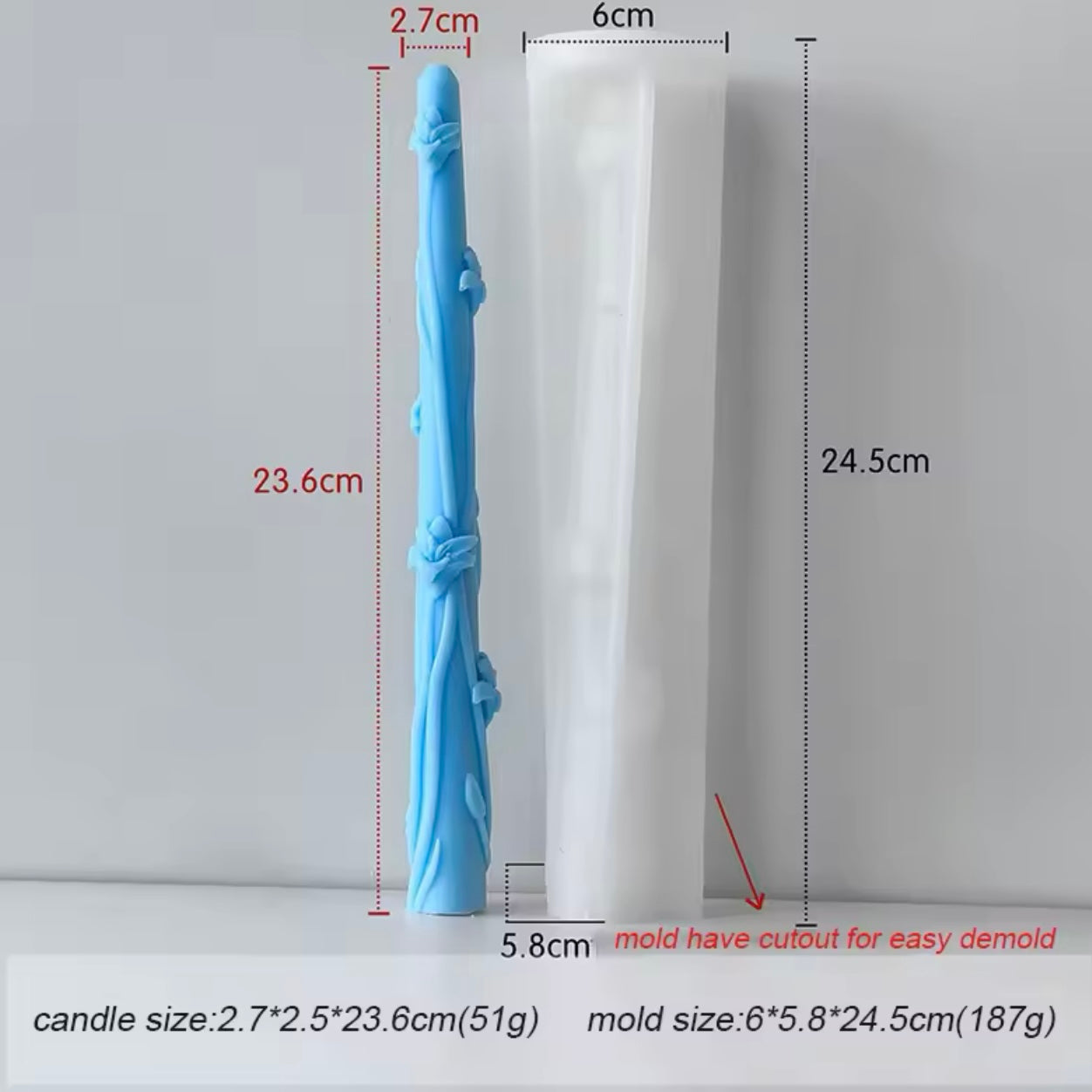 Aromatic Candle Silicone Mold #SM1945