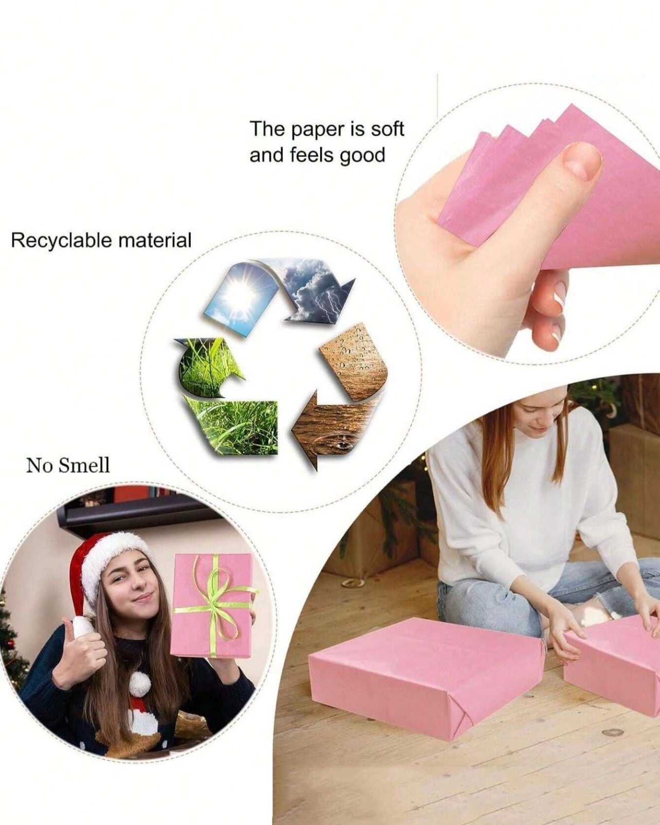 100pcs - Pink Tissue Paper #TP1470
