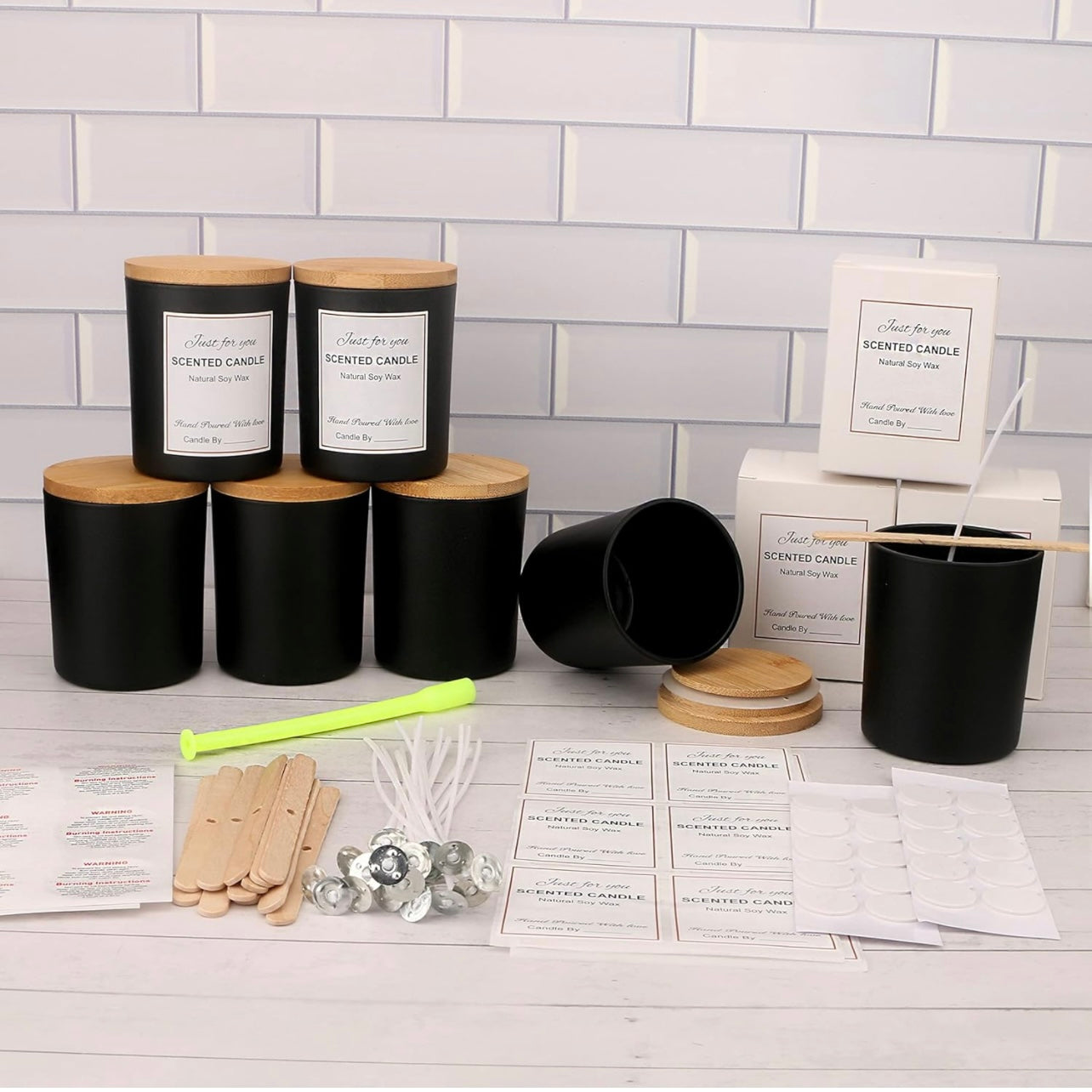 8oz Black Jar With Lid #GJ1154