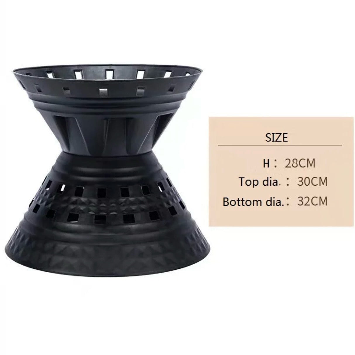Black Plastic Flower Arranging Container #FC1298