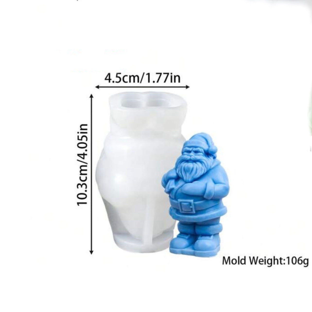 1pc Santa Claus Candle Silicone Mold #SM1502
