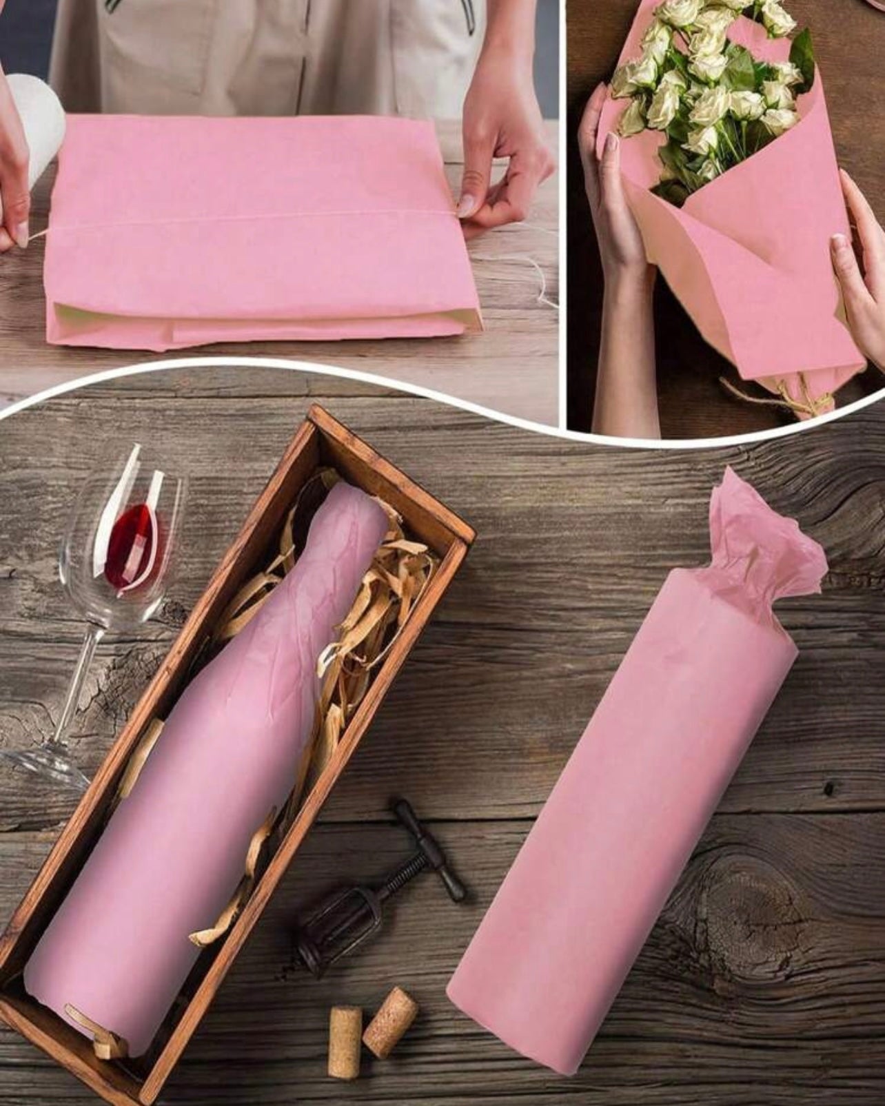 100pcs - Pink Tissue Paper #TP1470