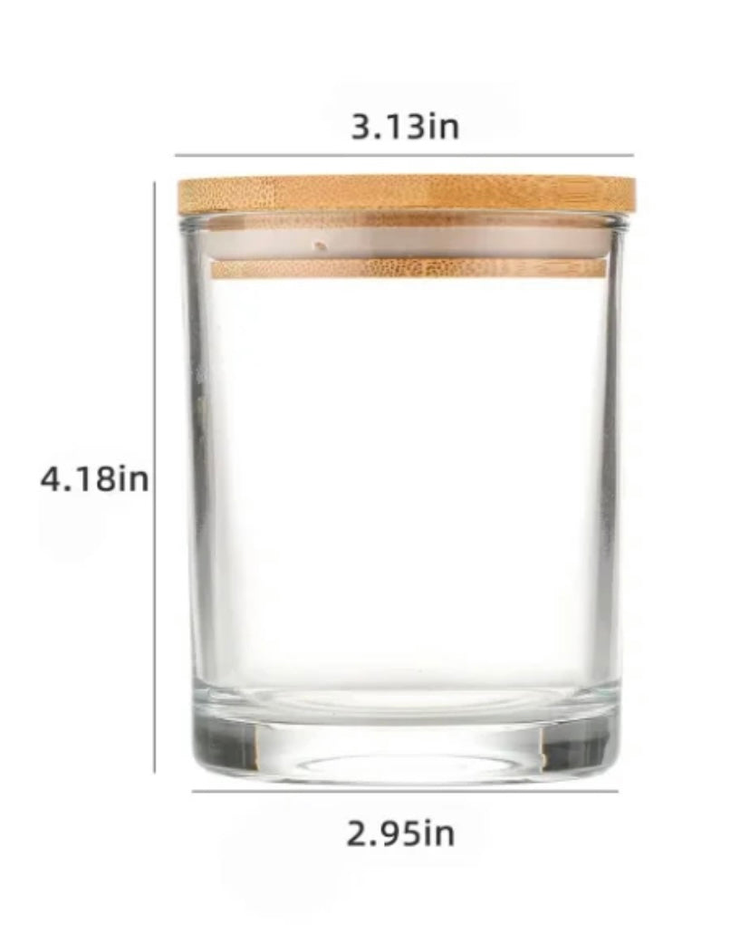 8oz Transparent Glass Jar With Lid #GJ1150