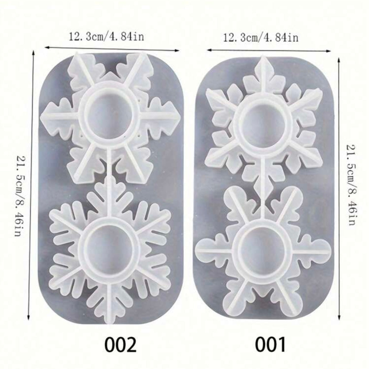 Snowflake Candle Holder Silicone Mold