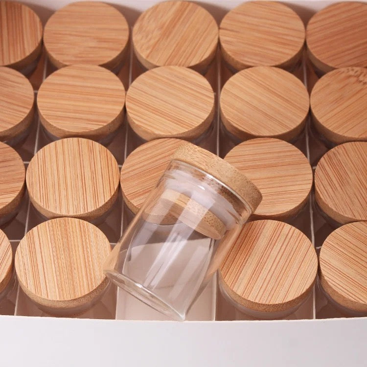 Jar Container With Bamboo Lid