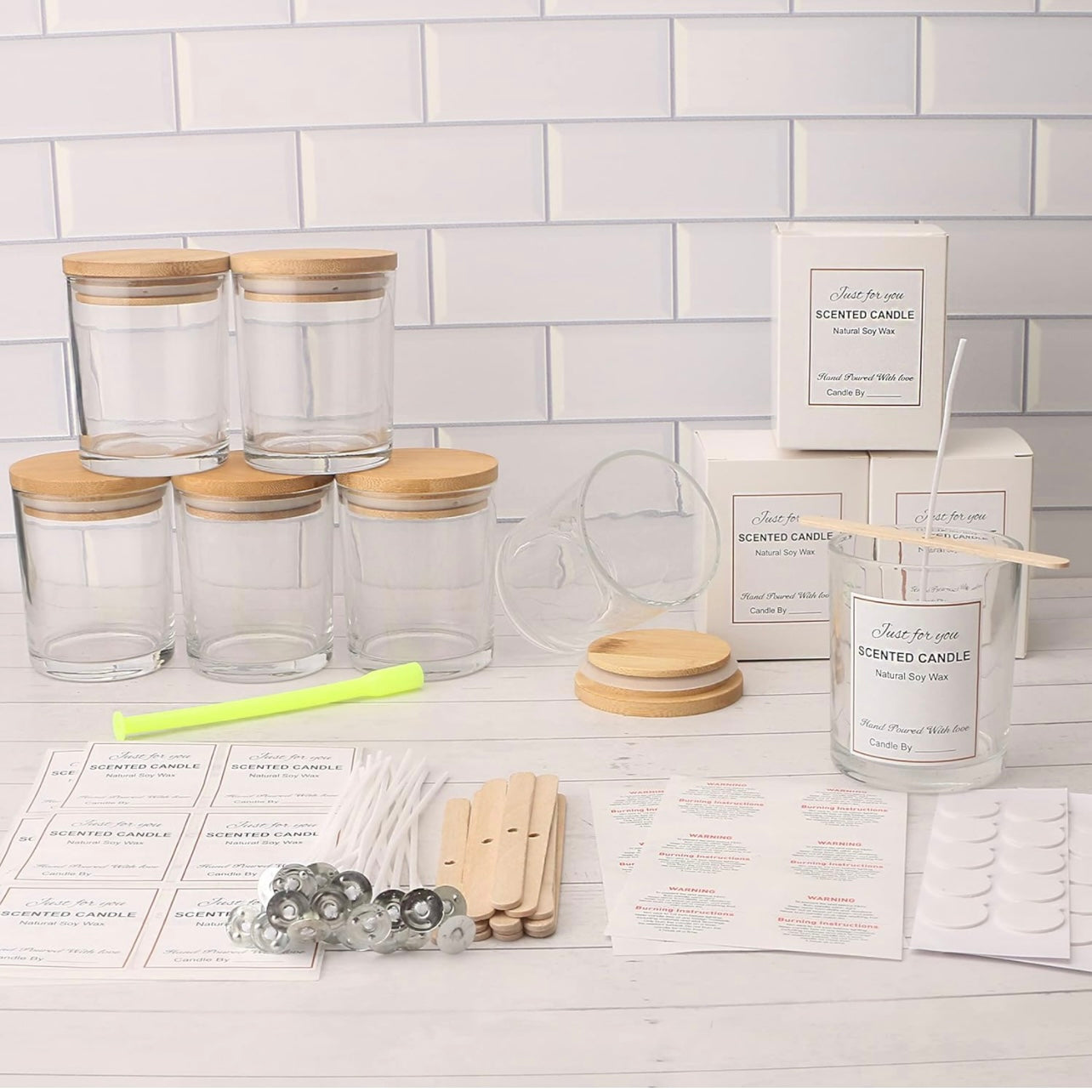 8oz Transparent Glass Jar With Lid #GJ1150