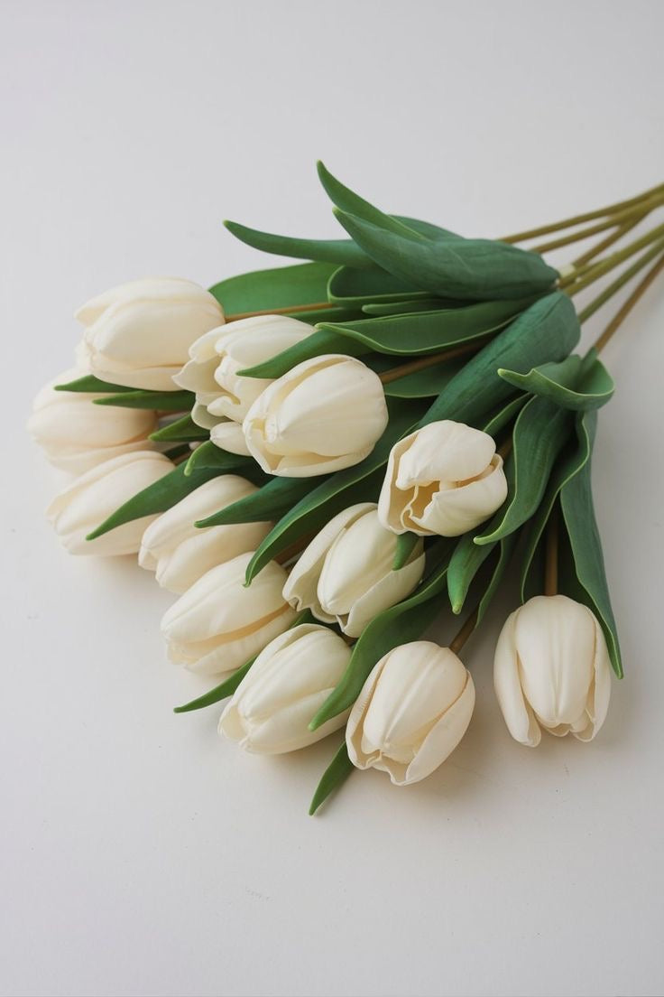 White Artificial Tulip #AF1380