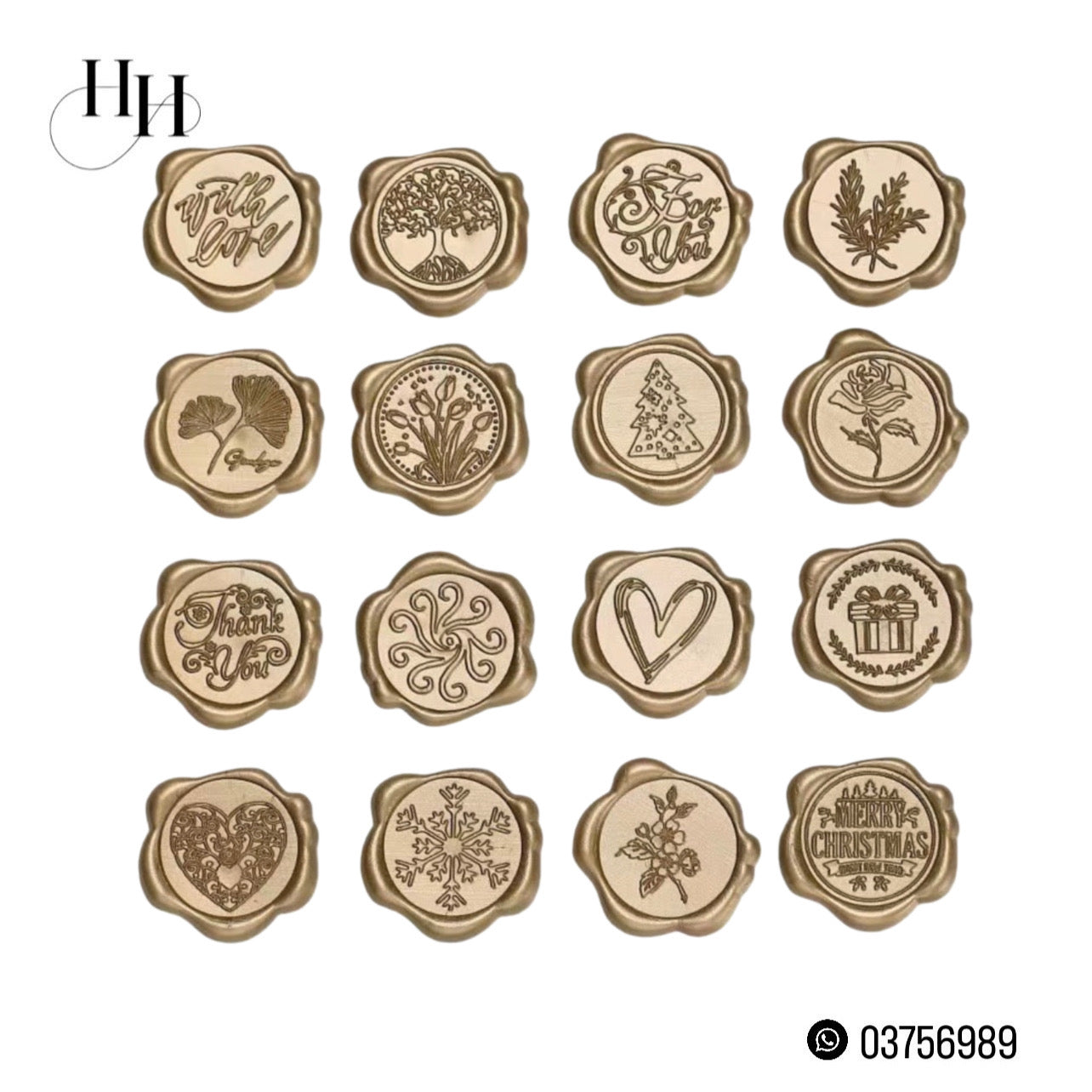 4pcs Wax Seal Stickers #WS1512