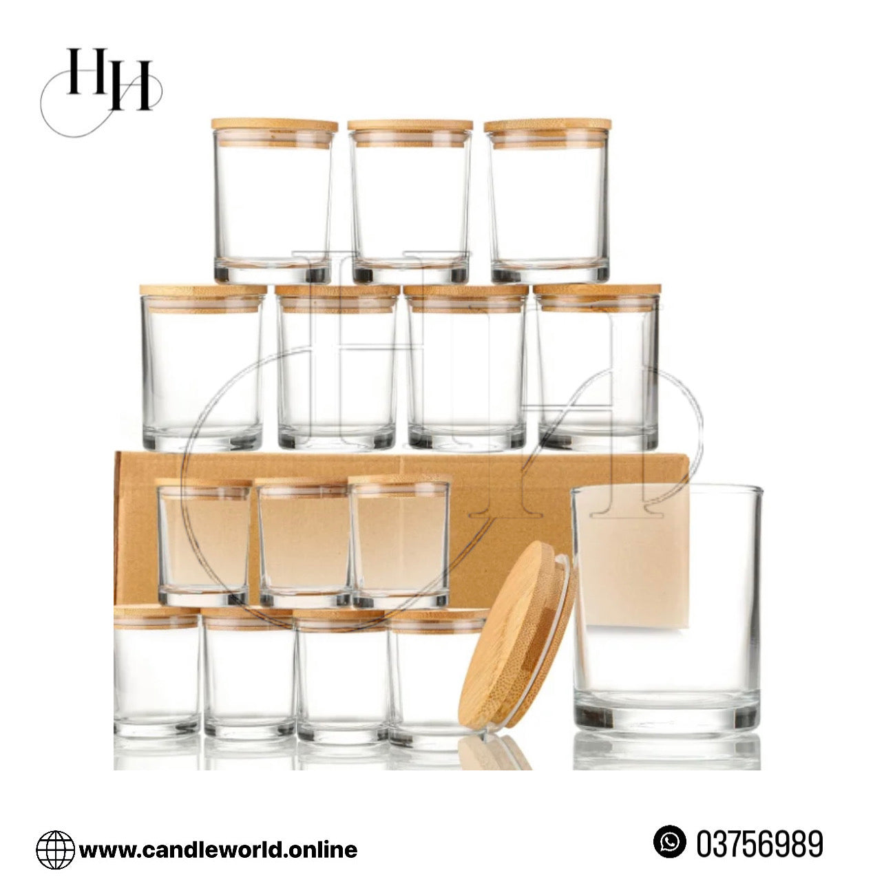 8oz Transparent Glass Jar With Lid #GJ1150