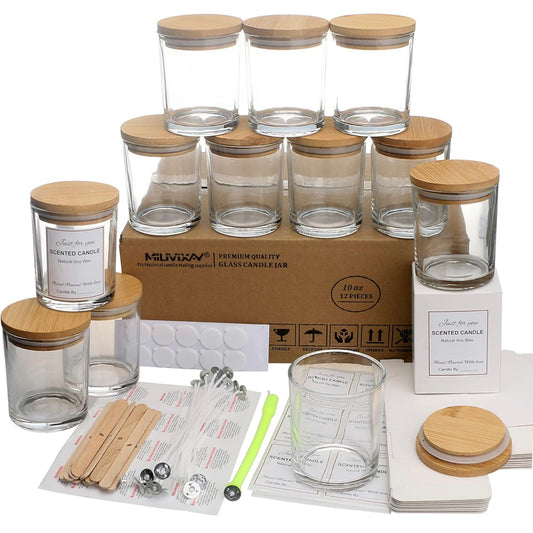 8oz Transparent Glass Jar With Lid #GJ1150