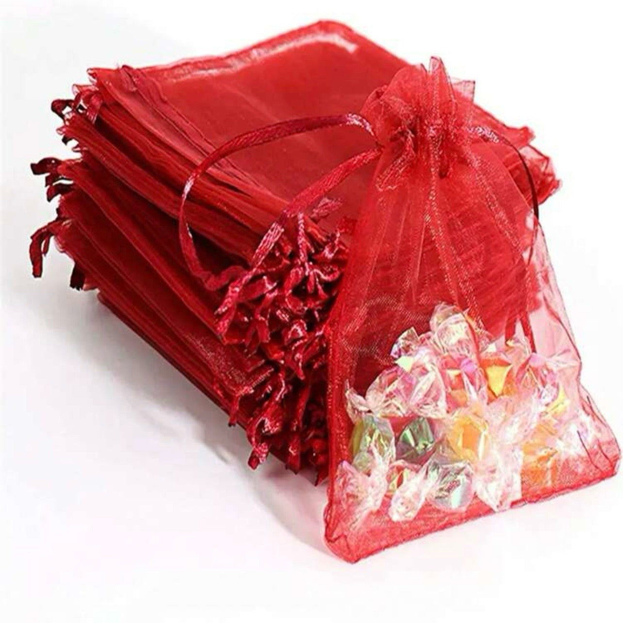 Red Organza Bag x12pcs