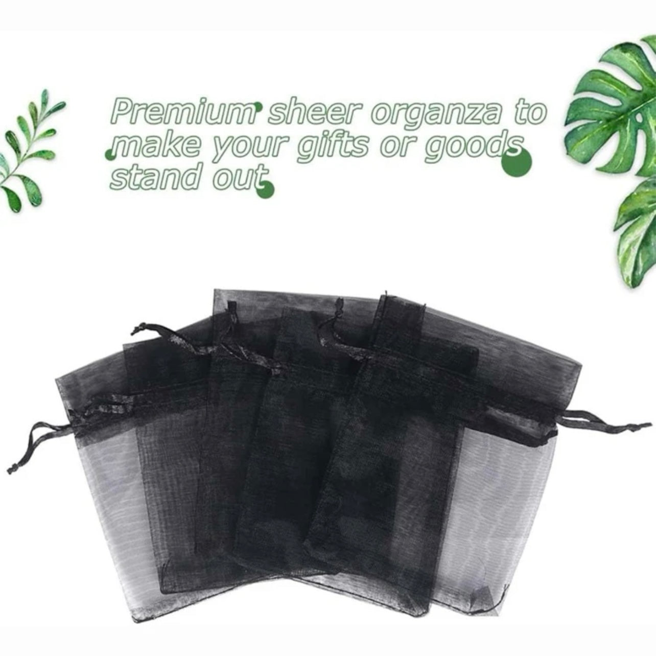 Black Organza Bag x12pcs