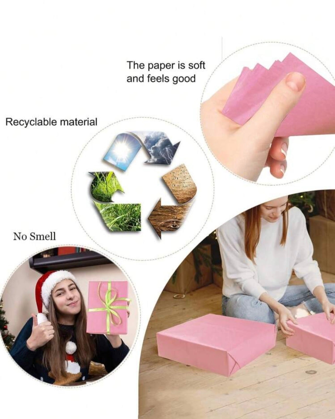 100pcs - Pink Tissue Paper #TP1470
