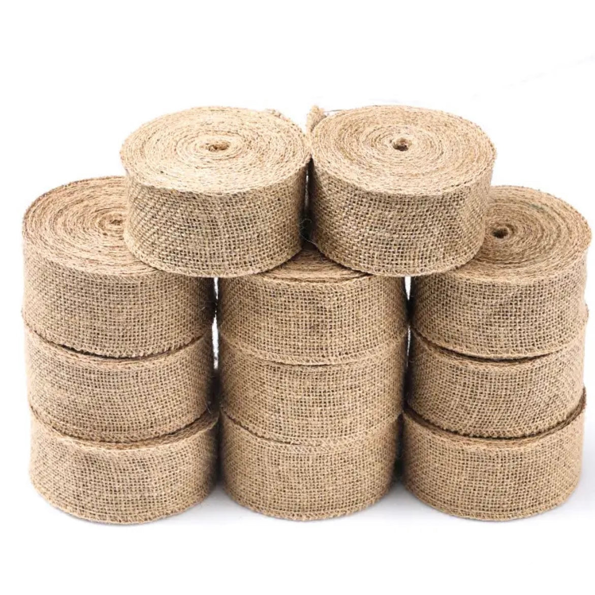 10m Jute Burlap Hessian Ribbon Rolls