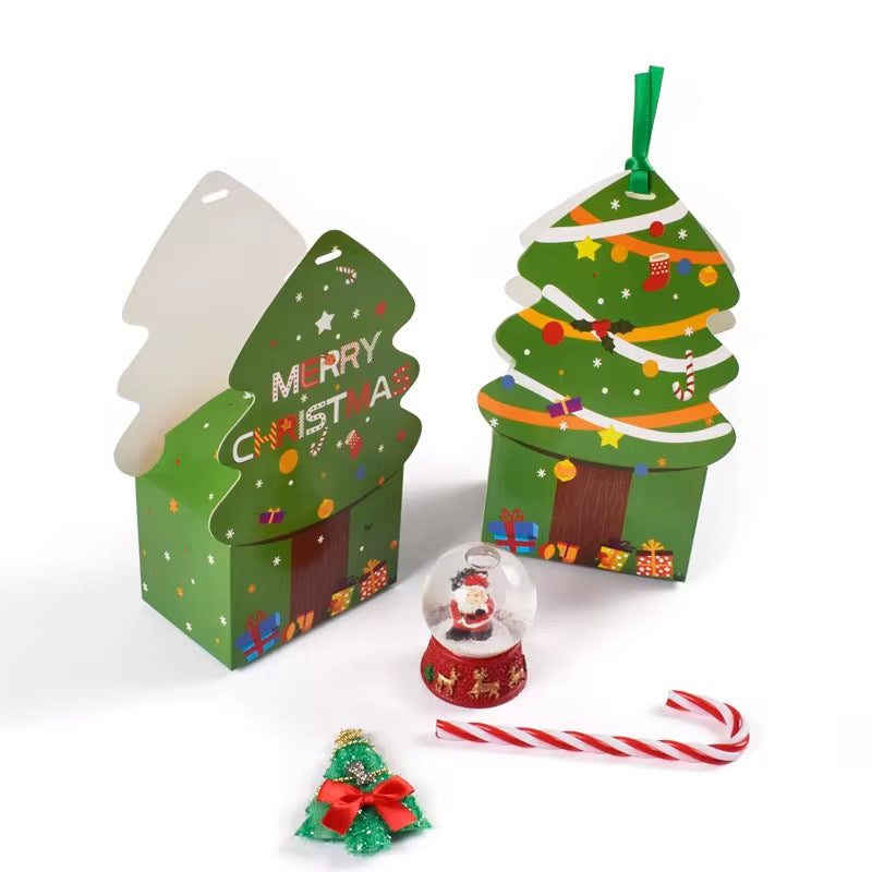 X12pcs Christmas Box With Ribbon #CB2302