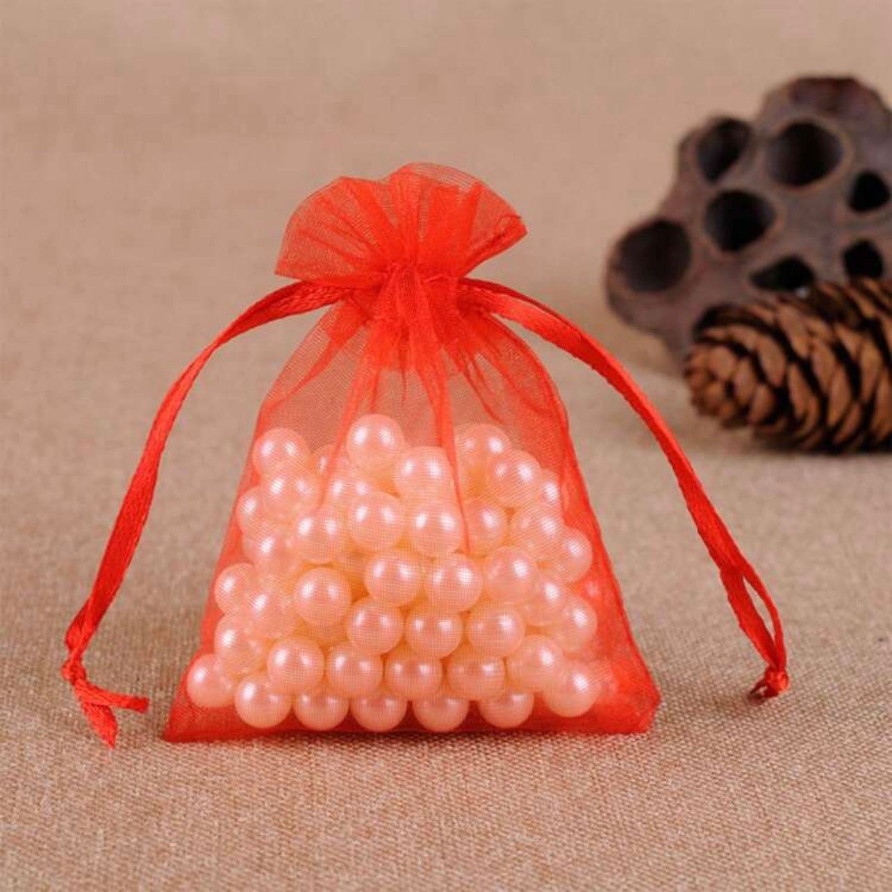Red Organza Bag x12pcs