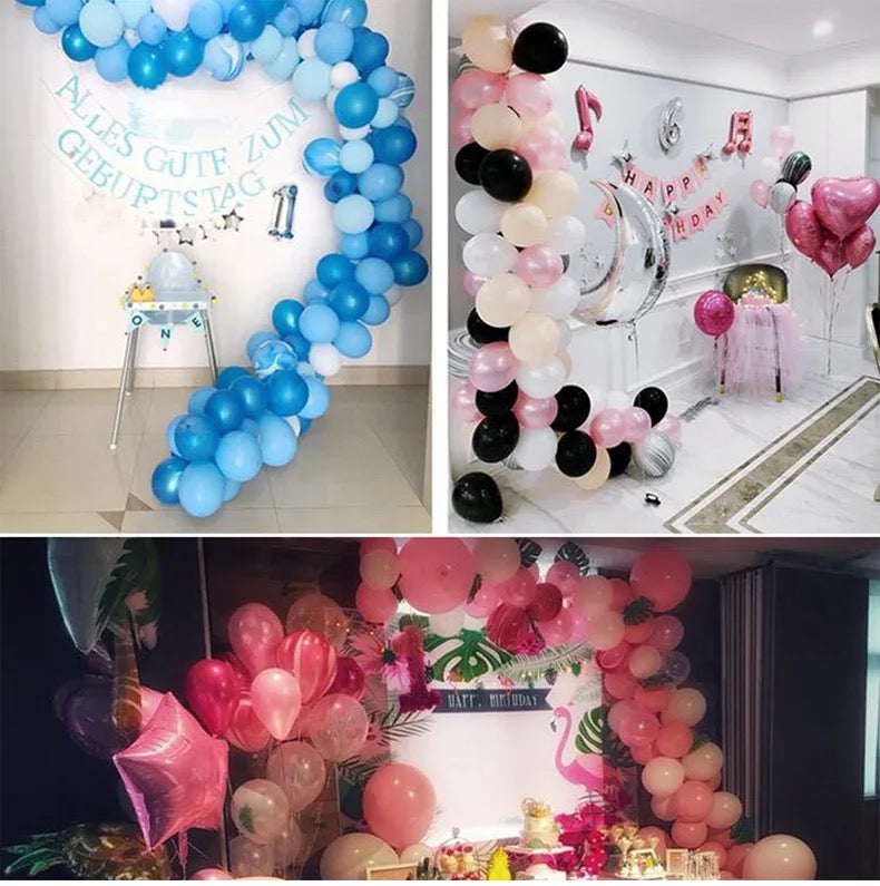 Transparent Plastic Balloon Chain, Wall Decoration, 5m #BC1347
