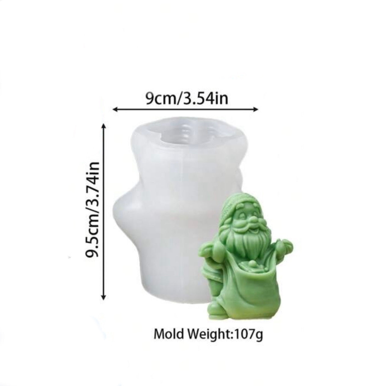 1pc Santa Claus Candle Silicone Mold #SM1501