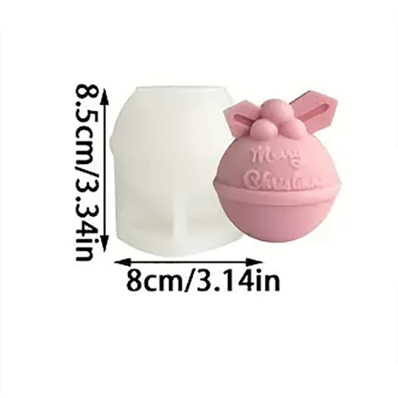 3D Christmas Bell Silicone Mold #SM1509