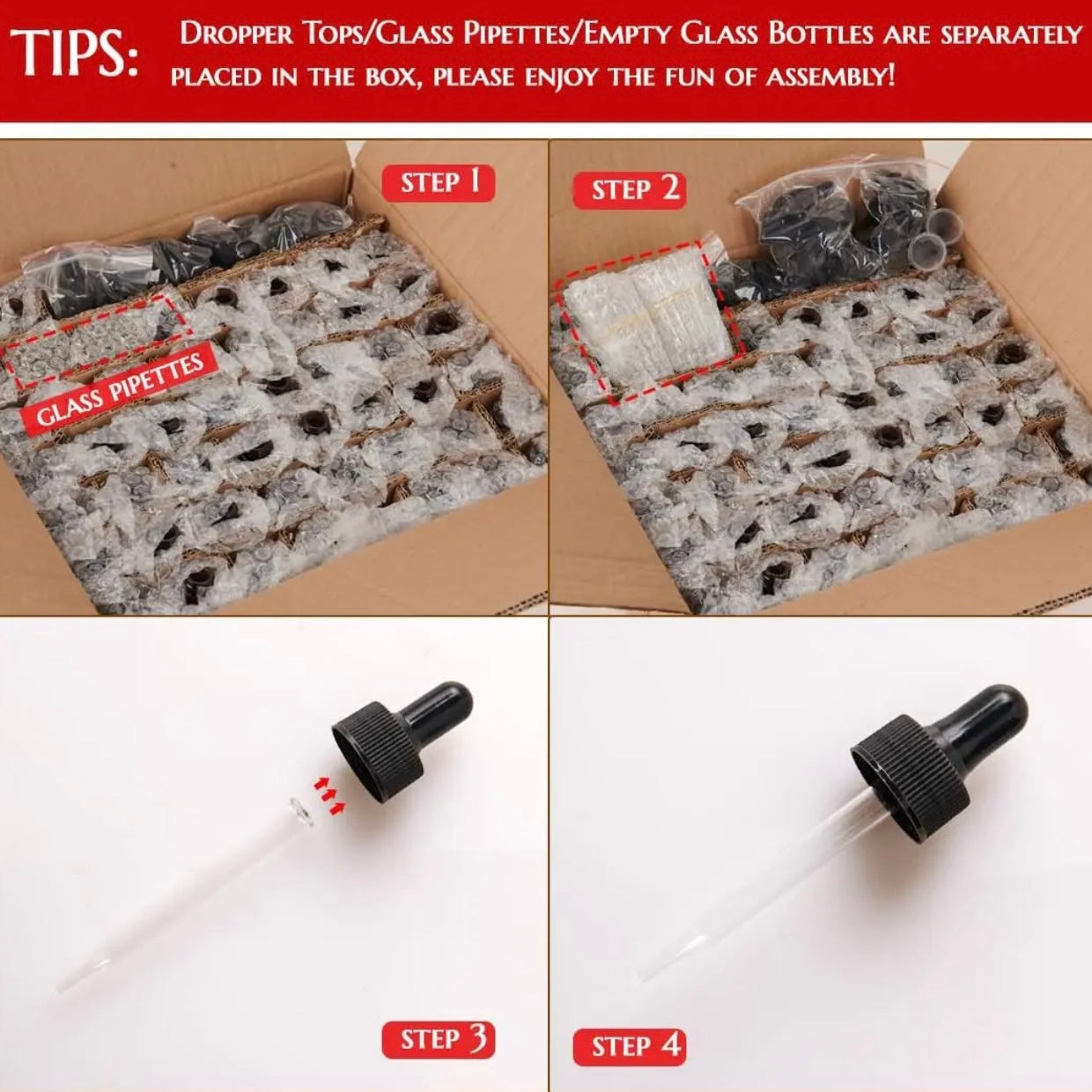 Amber Glass Dropper Bottles
Leakproof for Essential Oil
#GB1149