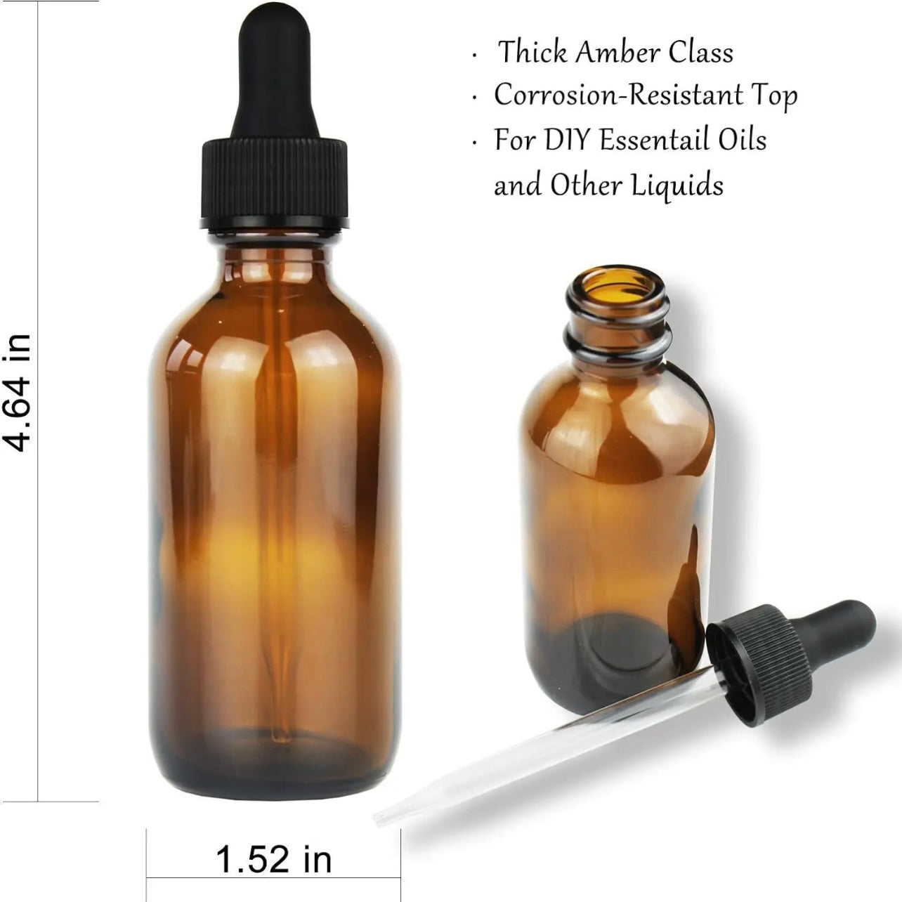 Amber Glass Dropper Bottles
Leakproof for Essential Oil
#GB1149