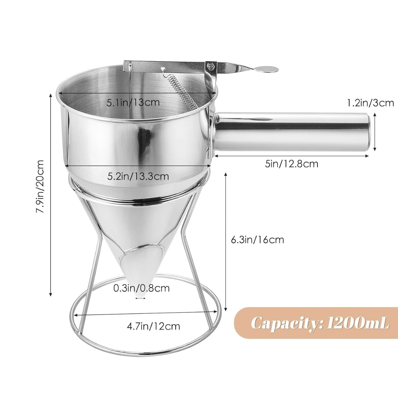 1200ml Stainless Funnel #SF1187