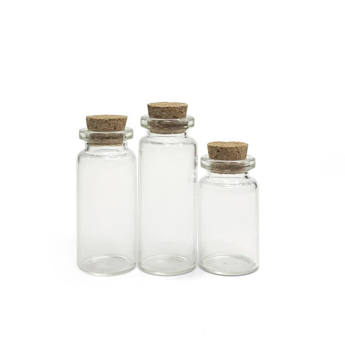 12pcs Glass Bottle With Wooden Cap