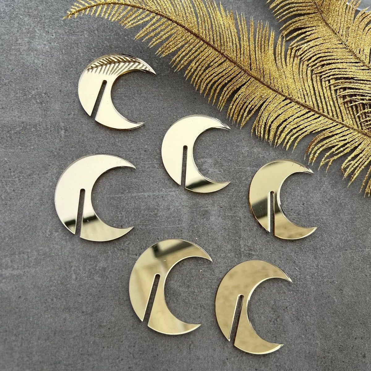 6pcs Moon & Star - Ramadan Cup Decoration #CD1789