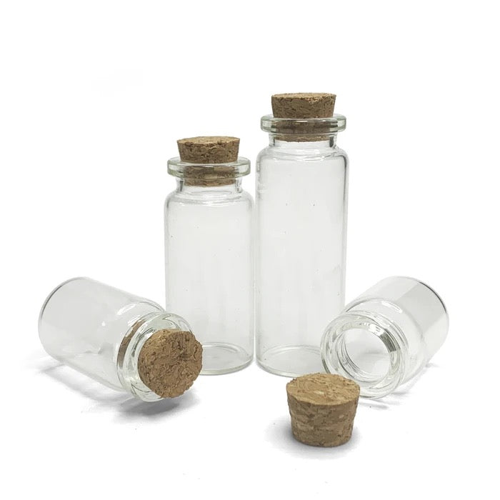 12pcs Glass Bottle With Wooden Cap