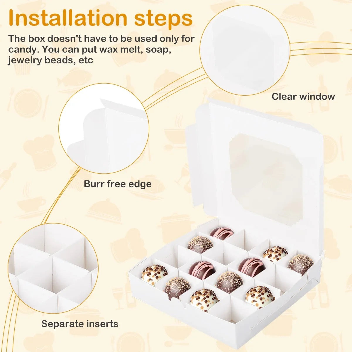 16 Grids White Carton Box 300g #CB1358