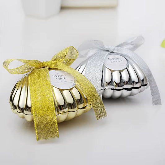X12pcs Plastic Sea Shell Shape Box #SB1987