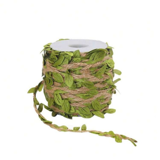 Green Leaves Jute Ribbon #JR1060