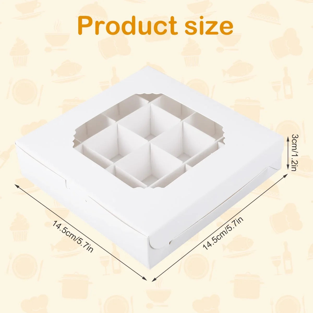 16 Grids White Carton Box 300g #CB1358