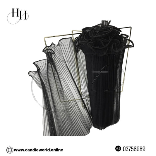 Solid Gift Wrapping Mesh Black Color #WP1029