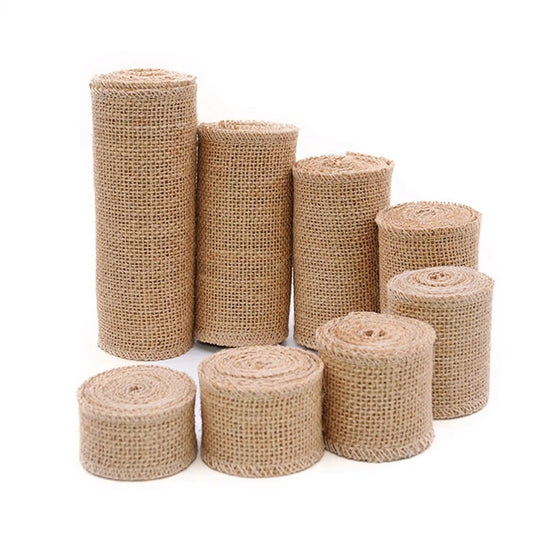 10m Jute Burlap Hessian Ribbon Rolls #JR1320