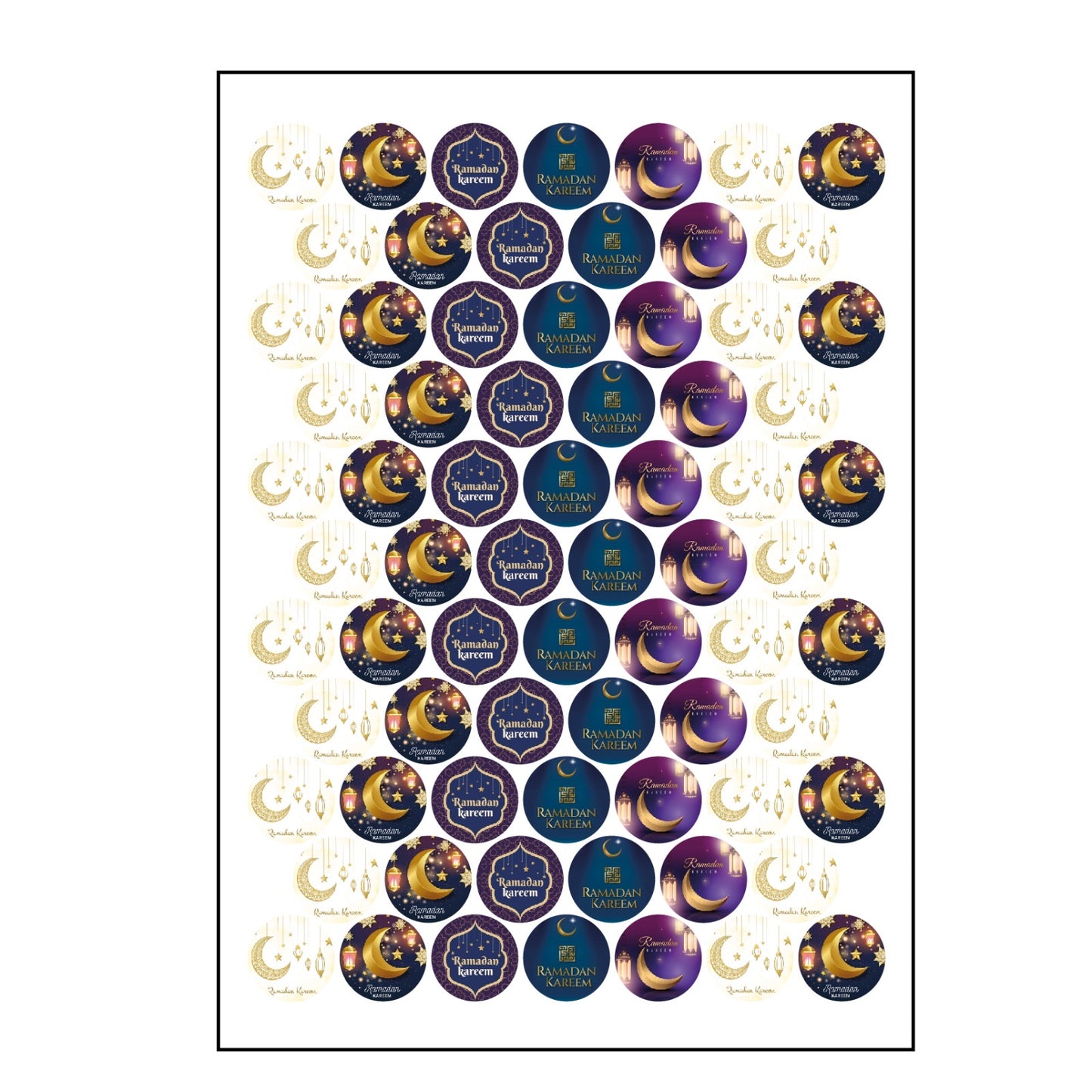 72pcs Ramadan Stickers 4cm #RS1771