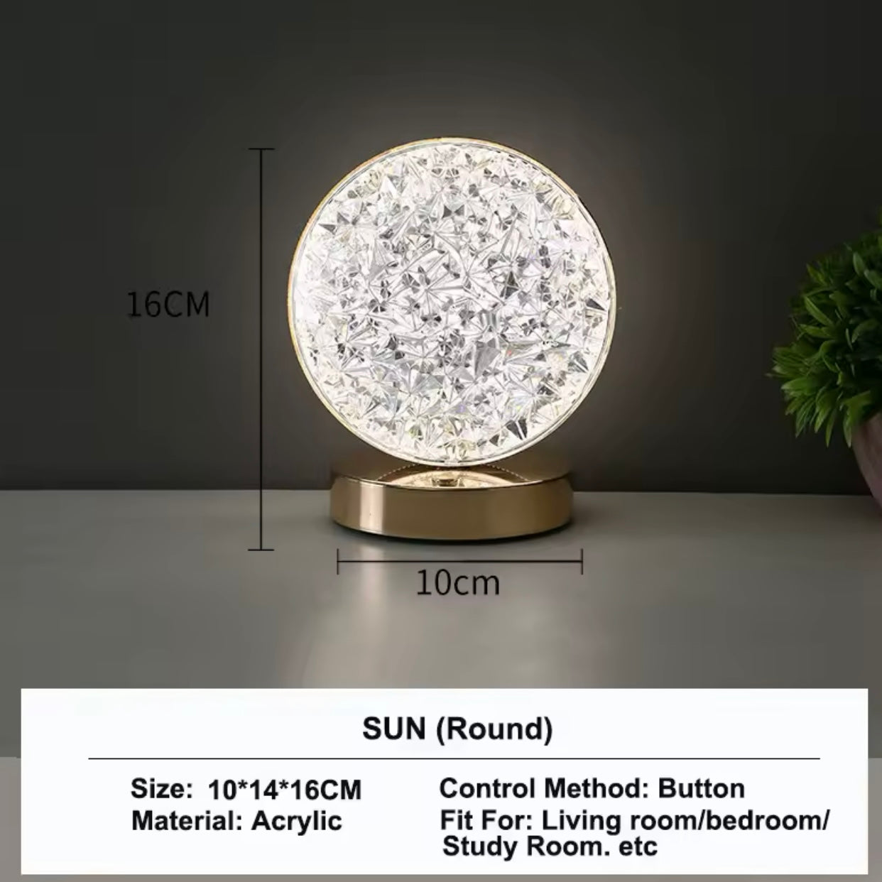 Sun Lamp Crystal Led Light #LL1766