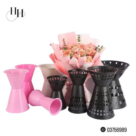 Black Plastic Flower Arranging Container #FC1298