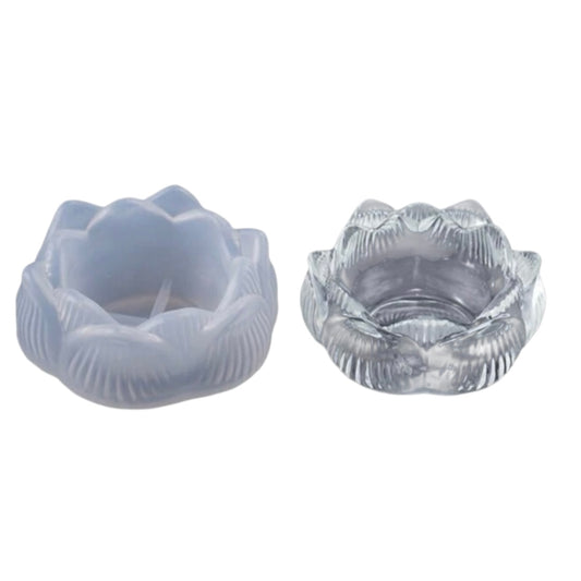 1pc Minimalist & Multi-Functional Lotus Flower Candle Holder Mold #SM1846