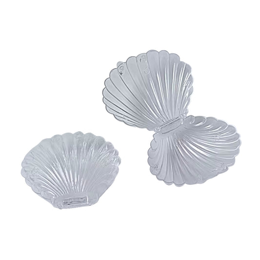 X12pcs transparent Plastic Sea Shell Shape Box #SB1986