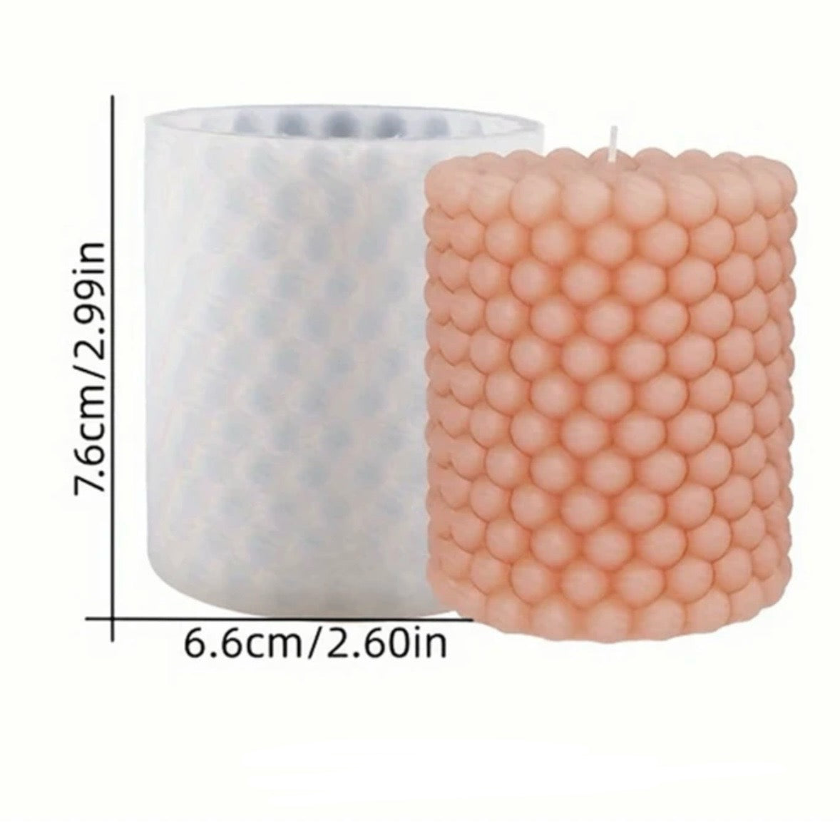 Cylindrical Bubble Silicone Mold #SM1715