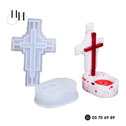 Cross With Base Silicone Mold #SM1240