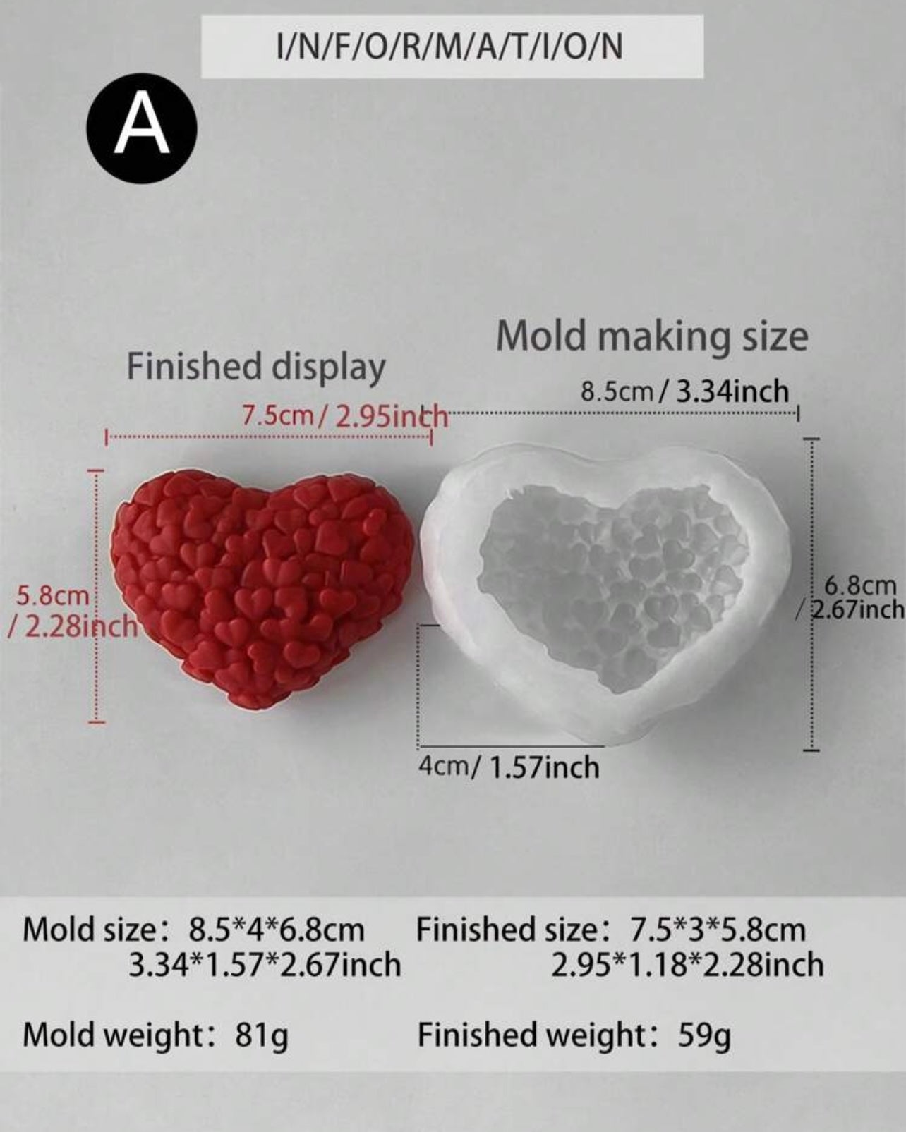 Heart Shaped Silicone Mold